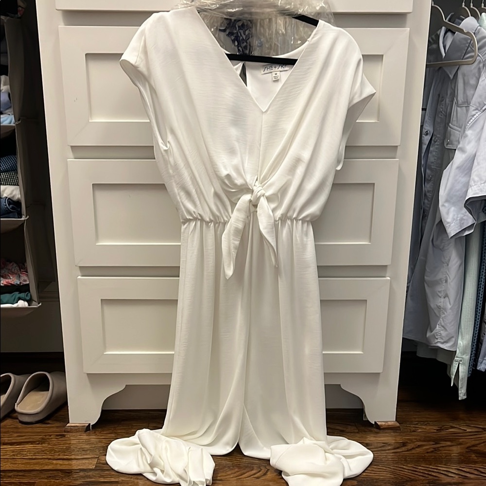 Elegant Open Back White Jumpsuit